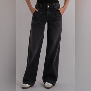 Kut From The Kloth Jodi High Waist Straight Leg Utility Jeans Black Size 10 NWT
